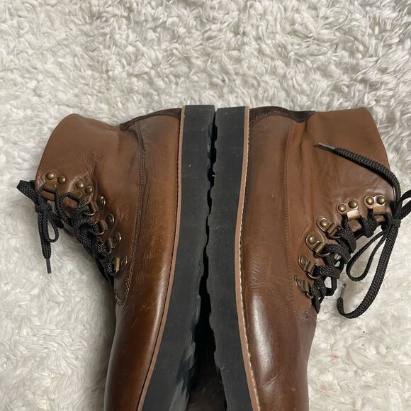 American Eagle outfitters Men’s leather Brown lace up boots Size 12 - Picture 8 of 10
